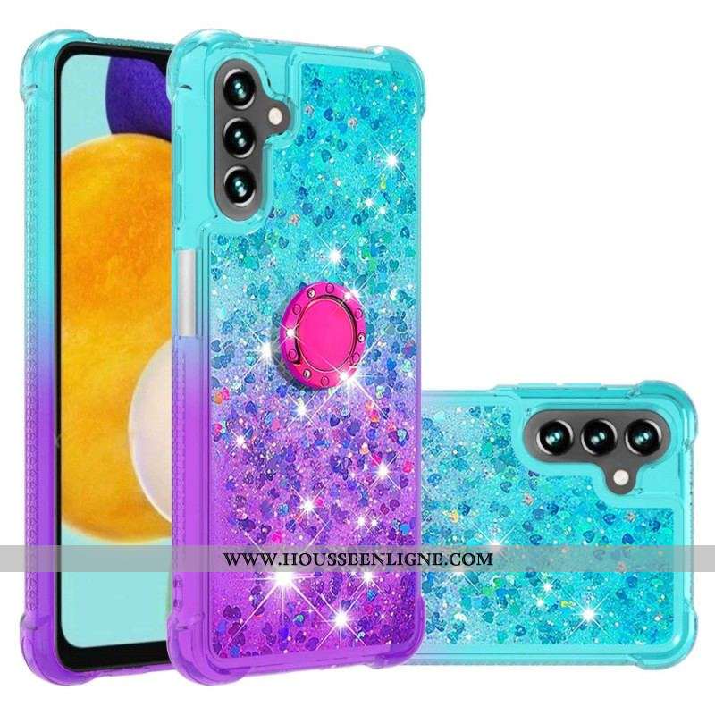 Coque Samsung Galaxy A54 5G Paillettes Anneau-Support