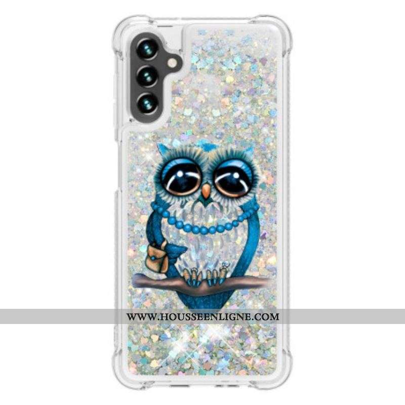 Coque Samsung Galaxy A54 5G Paillettes Miss Hibou
