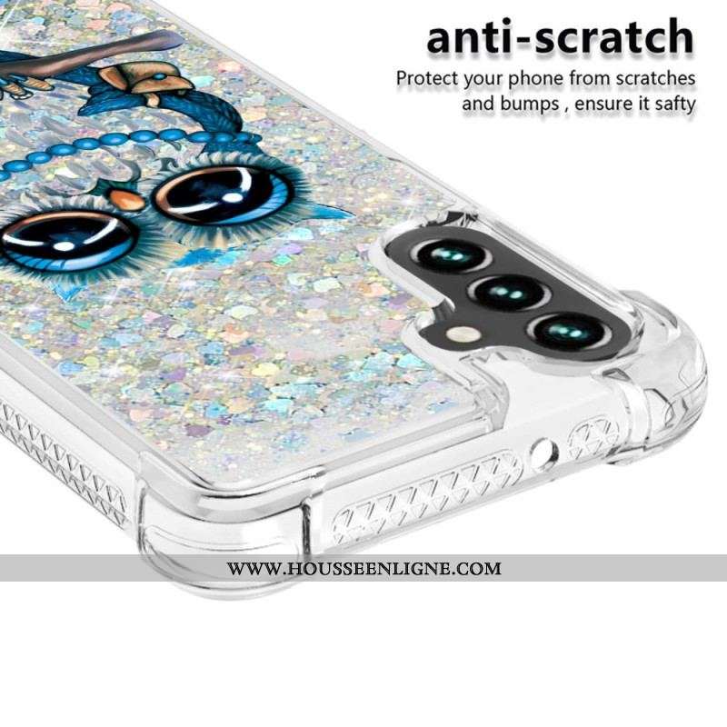 Coque Samsung Galaxy A54 5G Paillettes Miss Hibou