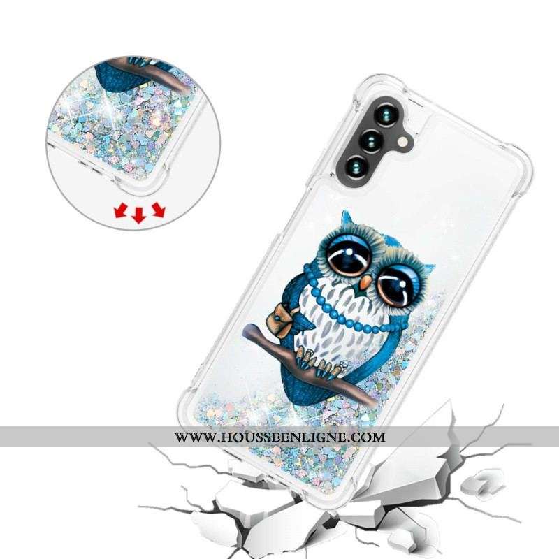 Coque Samsung Galaxy A54 5G Paillettes Miss Hibou
