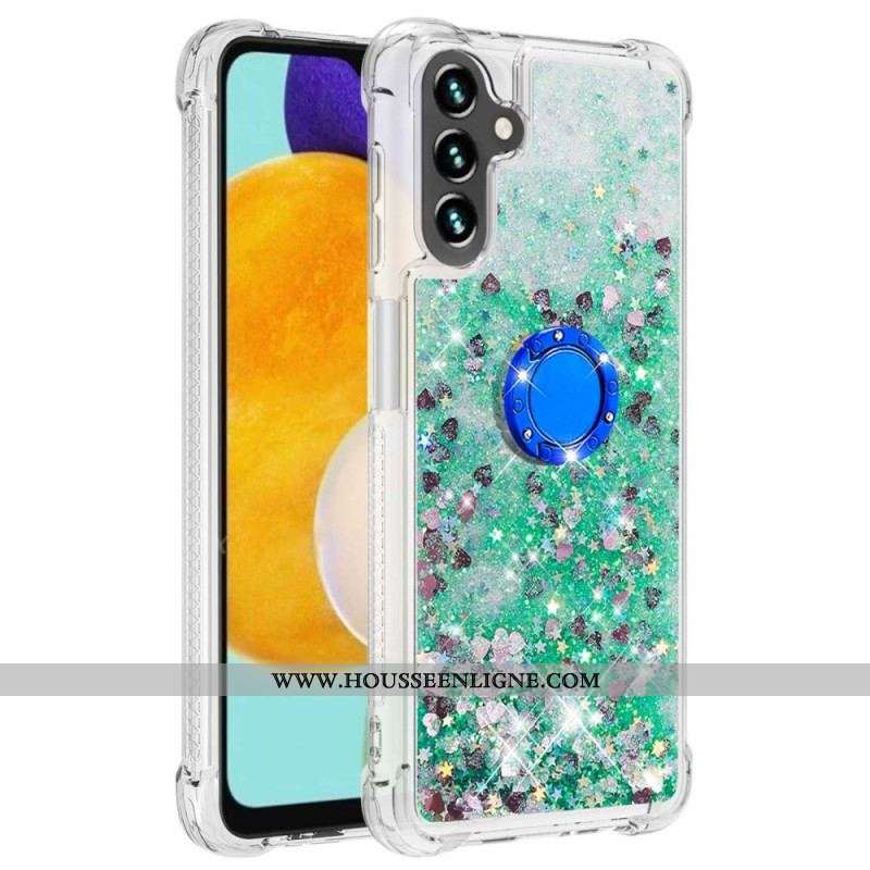 Coque Samsung Galaxy A54 5G Paillettes avec Anneau-Support