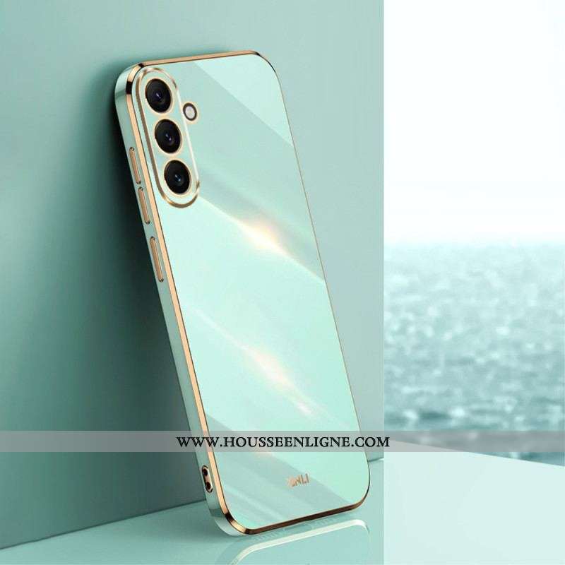 Coque Samsung Galaxy A54 5G Silicone Rebords Dorés