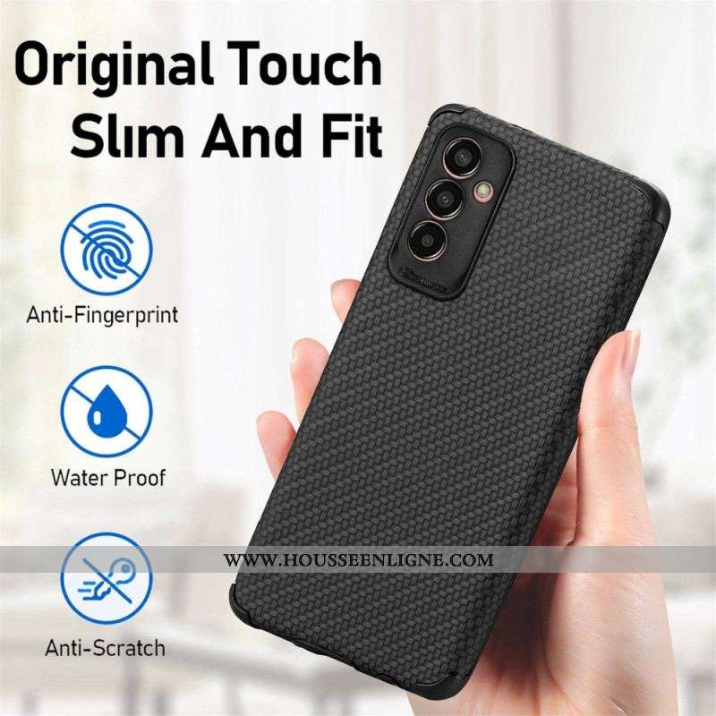 Coque Samsung Galaxy M13 Fibre Carbone Coins Renforcés