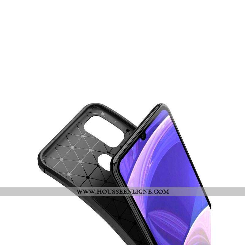 Coque Samsung Galaxy M21 Flexible Texture Fibre Carbone