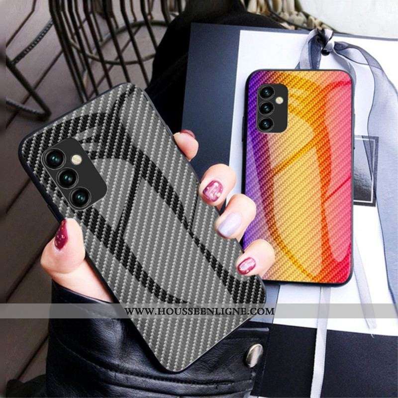 Coque Samsung Galaxy M23 5G Verre Trempé Fibre Carbone
