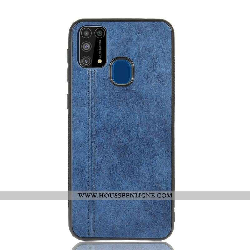 Coque Samsung Galaxy M31 Effet Cuir Couture