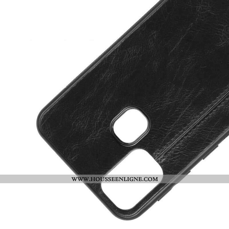 Coque Samsung Galaxy M31 Effet Cuir Couture