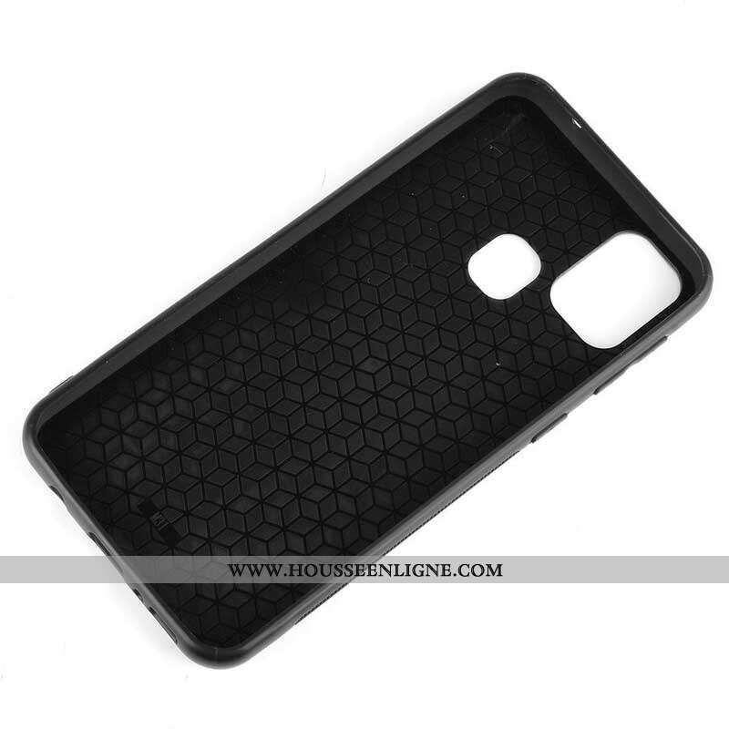 Coque Samsung Galaxy M31 Effet Cuir Couture