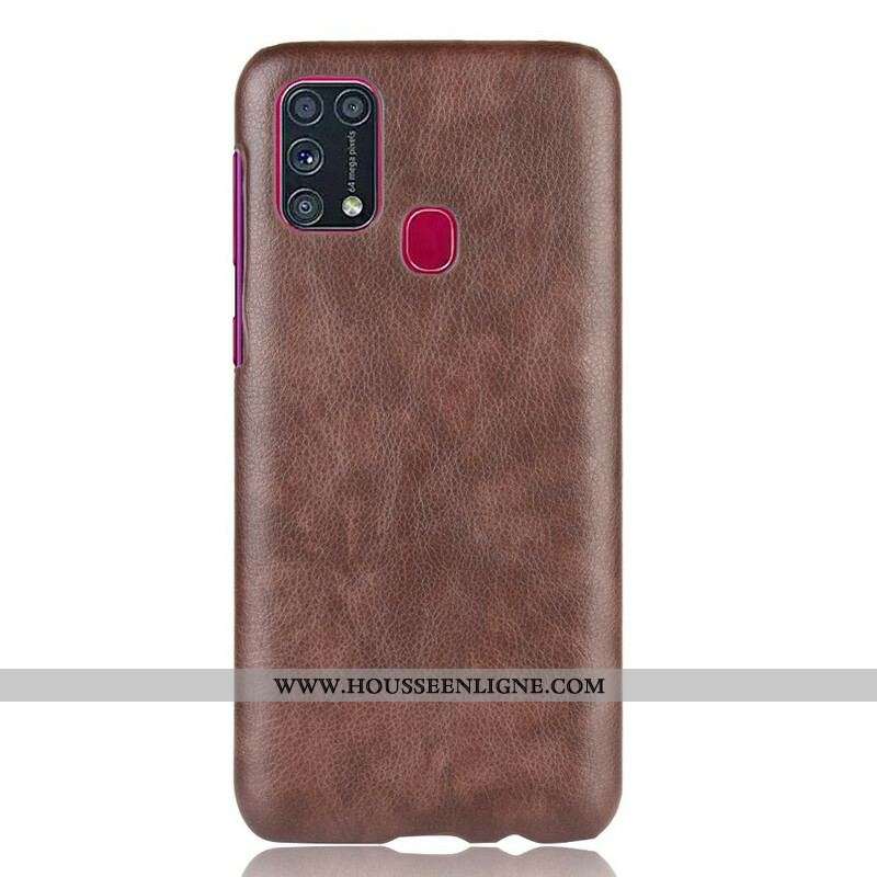 Coque Samsung Galaxy M31 Effet Cuir Litchi Performance