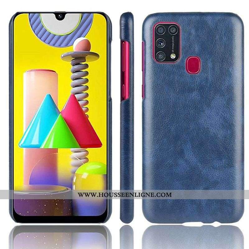 Coque Samsung Galaxy M31 Effet Cuir Litchi Performance