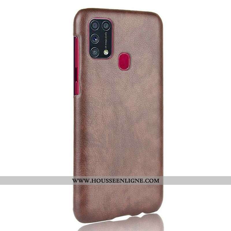 Coque Samsung Galaxy M31 Effet Cuir Litchi Performance