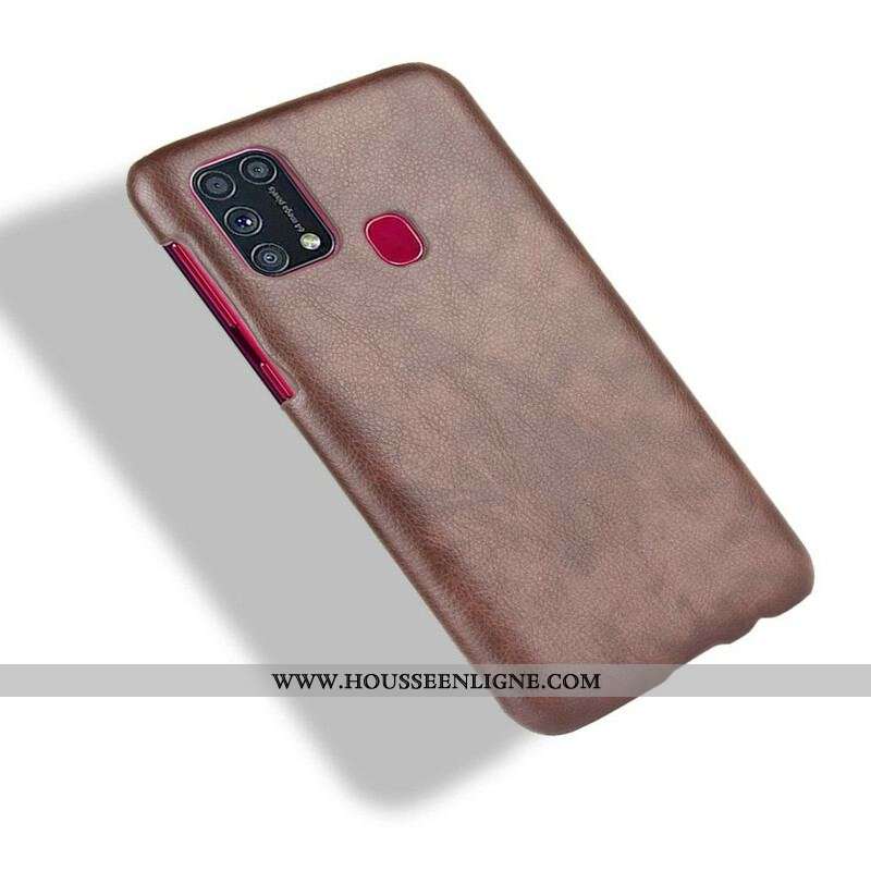 Coque Samsung Galaxy M31 Effet Cuir Litchi Performance