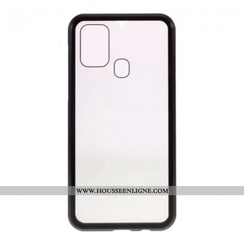 Coque Samsung Galaxy M31 Rebords Métal et Verre Trempé