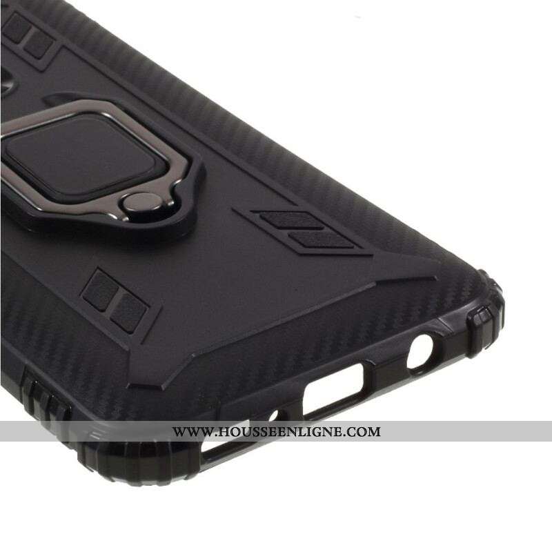 Coque Samsung Galaxy M31 Ring et Fibre Carbone