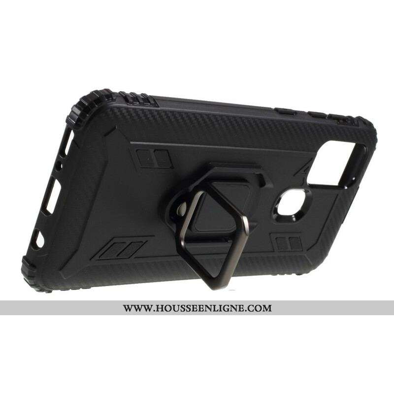 Coque Samsung Galaxy M31 Ring et Fibre Carbone
