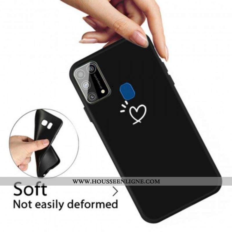 Coque Samsung Galaxy M31 Silicone Coeur Battant
