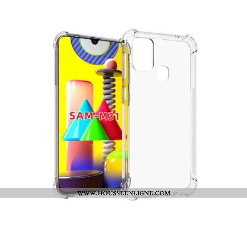 Coque Samsung Galaxy M31 Transparente Coins Renforcés