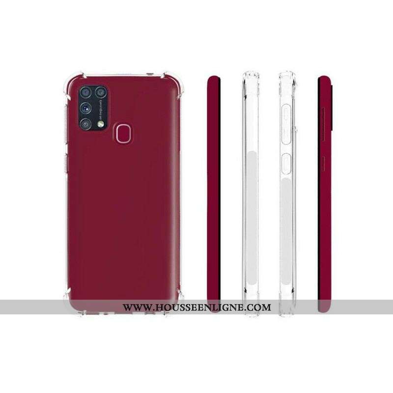 Coque Samsung Galaxy M31 Transparente Coins Renforcés