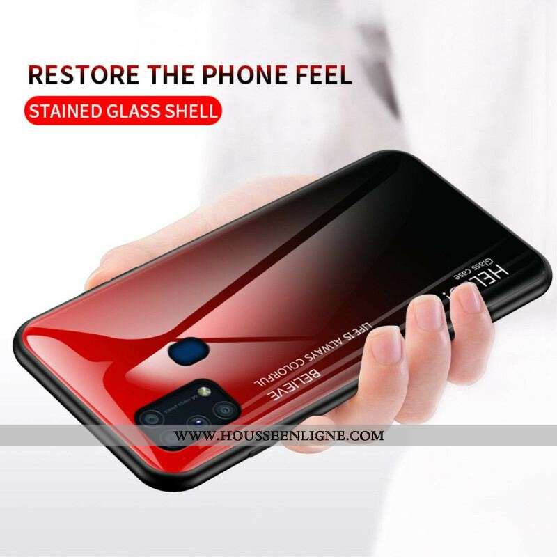 Coque Samsung Galaxy M31 Verre Trempé Hello