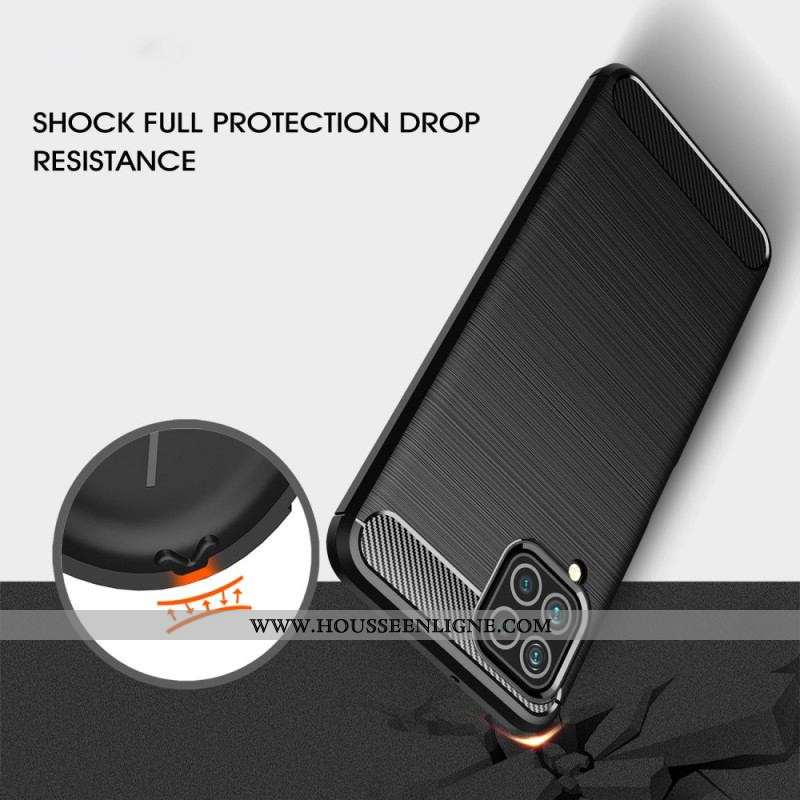 Coque Samsung Galaxy M32 Fibre Carbone Brossée