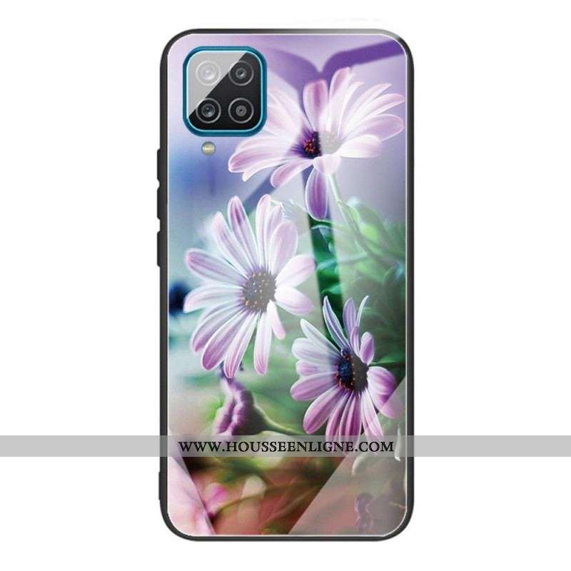 Coque Samsung Galaxy M32 Verre Trempé Fleurs