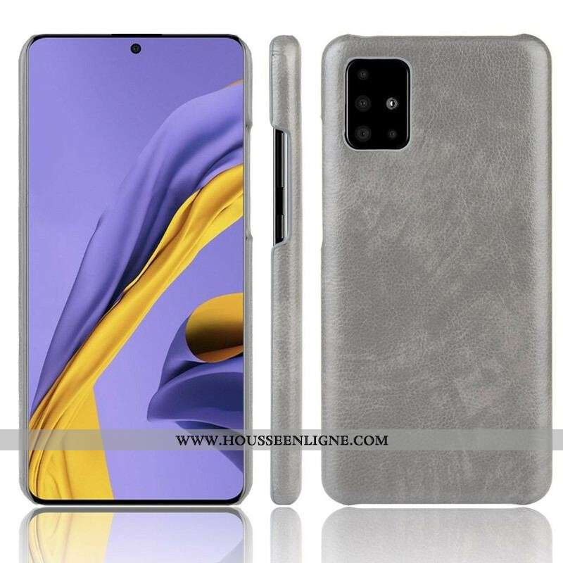 Coque Samsung Galaxy M51 Effet Cuir Litchi