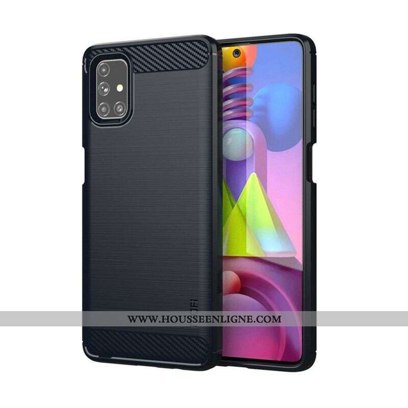 Coque Samsung Galaxy M51 Fibre Carbone Brossée MOFI