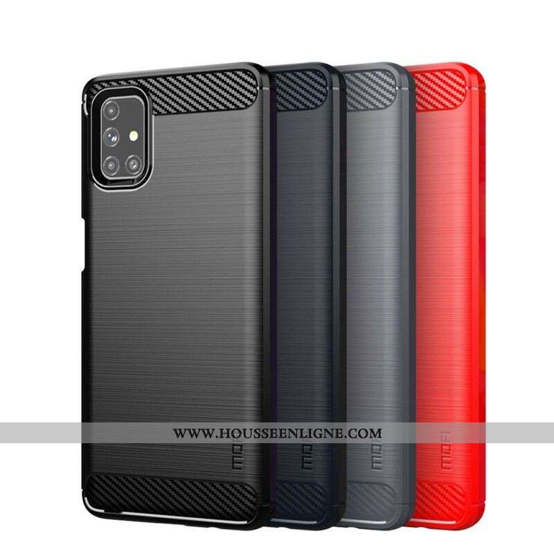 Coque Samsung Galaxy M51 Fibre Carbone Brossée MOFI