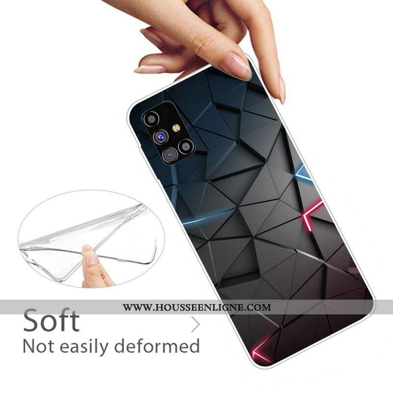 Coque Samsung Galaxy M51 Flexible Géométrie