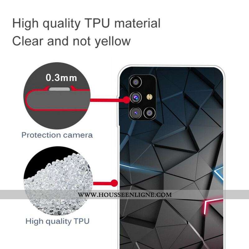 Coque Samsung Galaxy M51 Flexible Géométrie