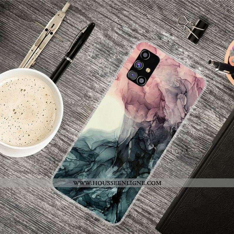 Coque Samsung Galaxy M51 Marbre Coloré