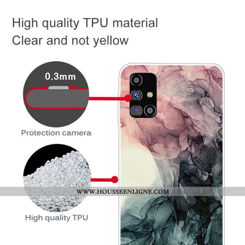 Coque Samsung Galaxy M51 Marbre Coloré