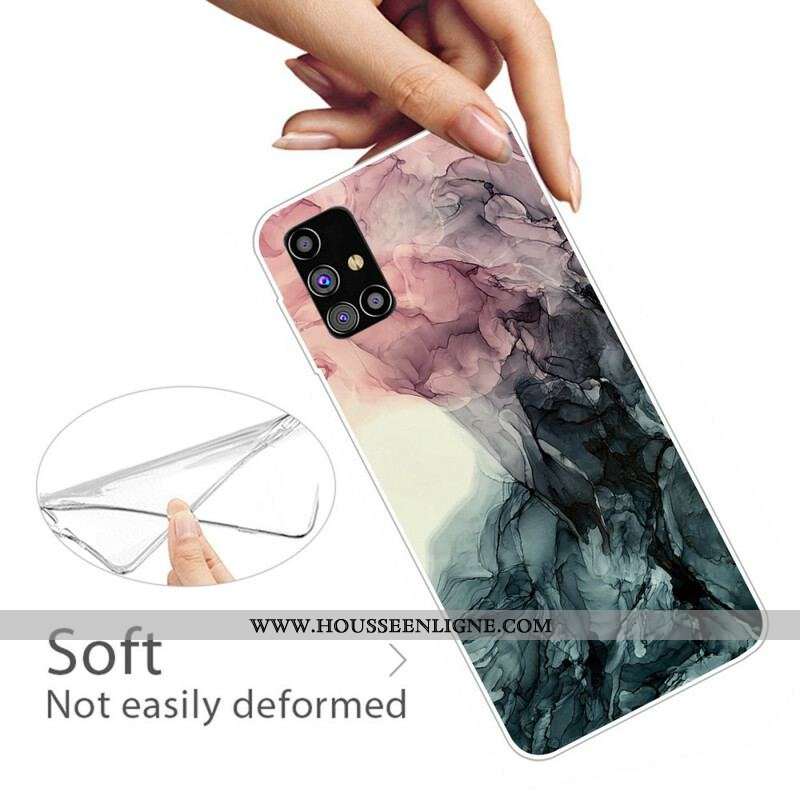 Coque Samsung Galaxy M51 Marbre Coloré