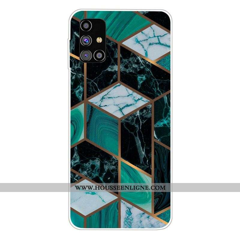 Coque Samsung Galaxy M51 Marbre Géométrique