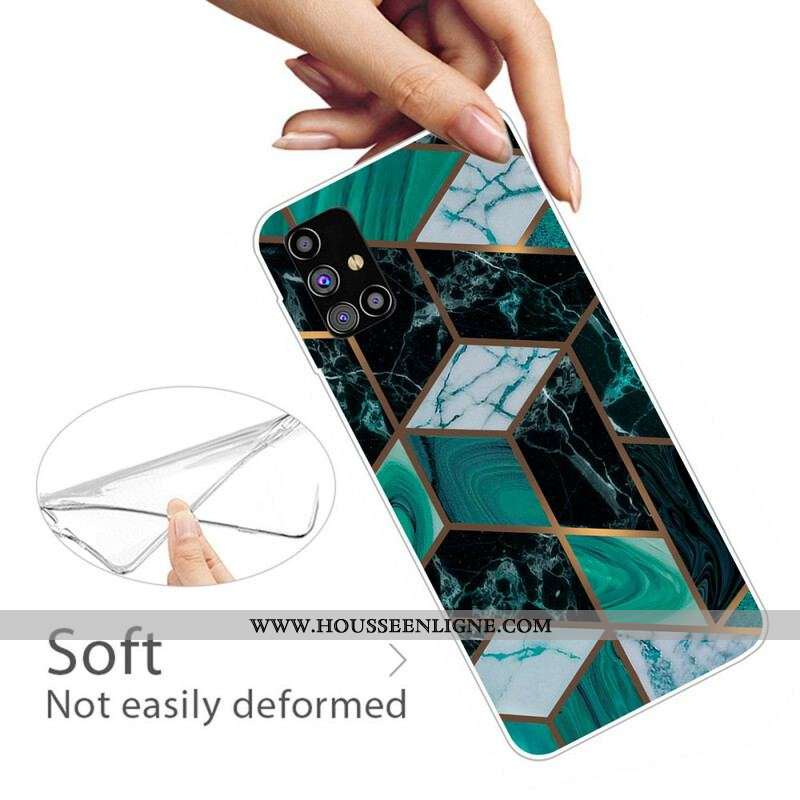 Coque Samsung Galaxy M51 Marbre Géométrique