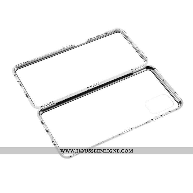 Coque Samsung Galaxy M51 Rebords Métal et Verre Trempé