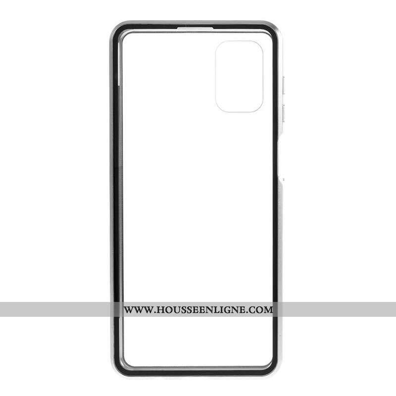 Coque Samsung Galaxy M51 Rebords Métal et Verre Trempé