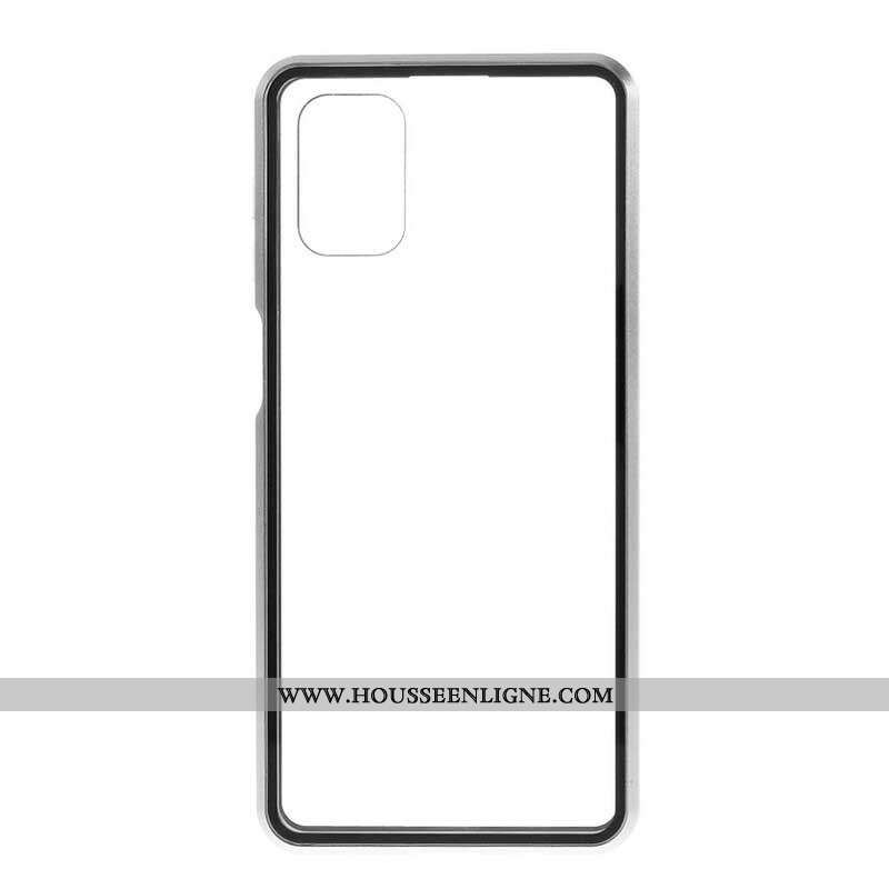 Coque Samsung Galaxy M51 Rebords Métal et Verre Trempé