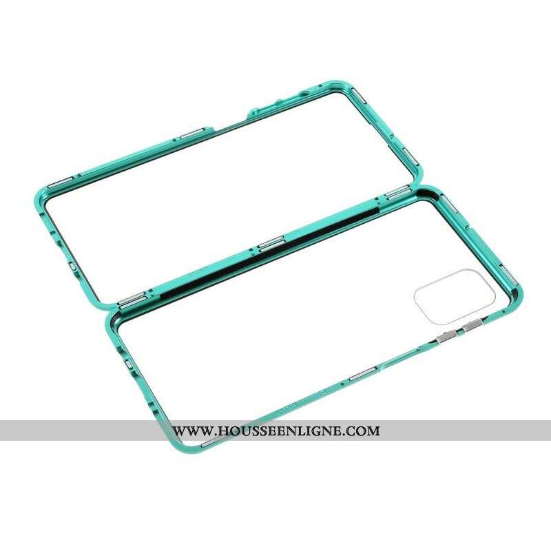 Coque Samsung Galaxy M51 Rebords Métal et Verre Trempé
