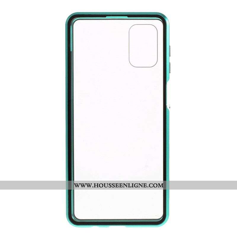 Coque Samsung Galaxy M51 Rebords Métal et Verre Trempé