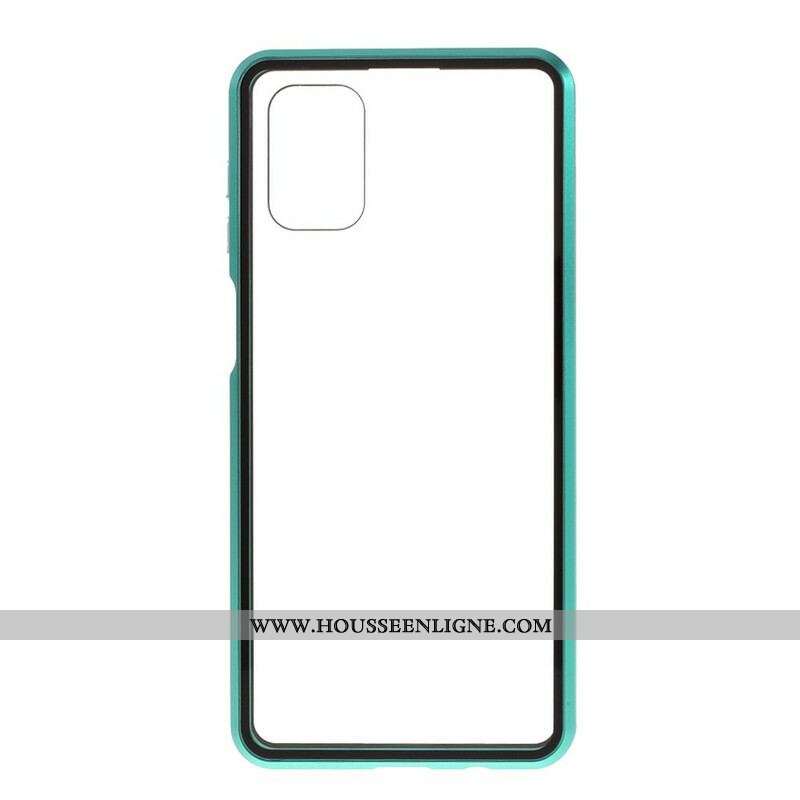 Coque Samsung Galaxy M51 Rebords Métal et Verre Trempé