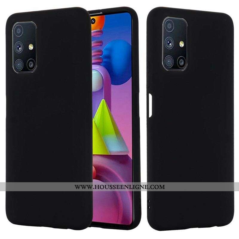 Coque Samsung Galaxy M51 Silicone Liquide avec Lanière