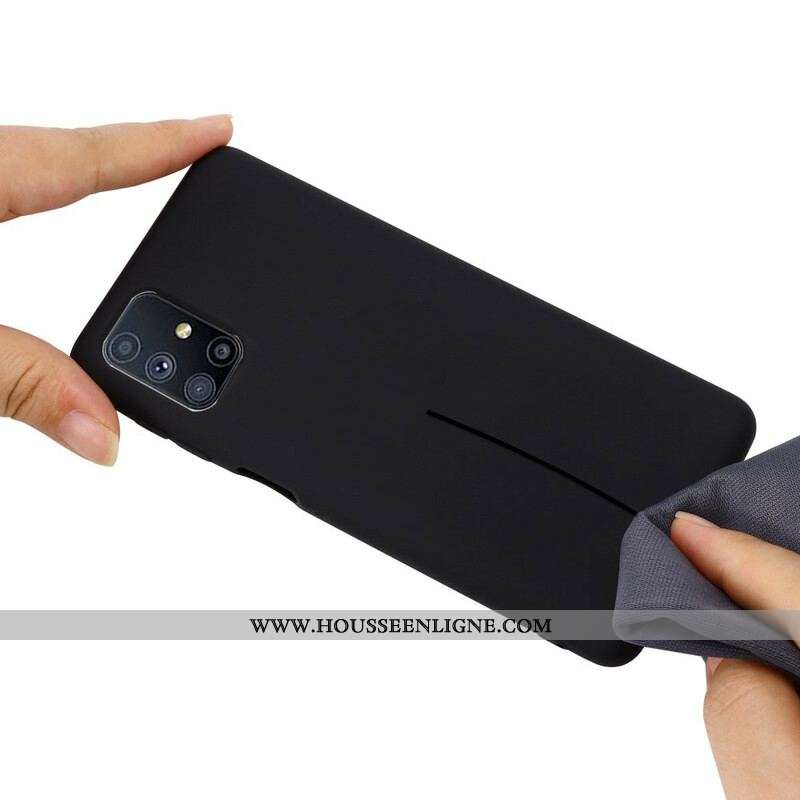 Coque Samsung Galaxy M51 Silicone Liquide avec Lanière
