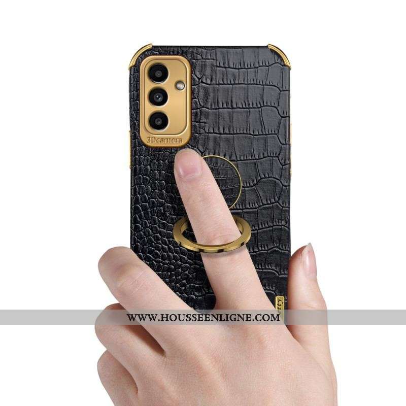 Coque Samsung Galaxy M52 5G Anneau Crocodile