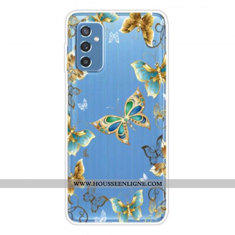 Coque Samsung Galaxy M52 5G Chaine de Papillons