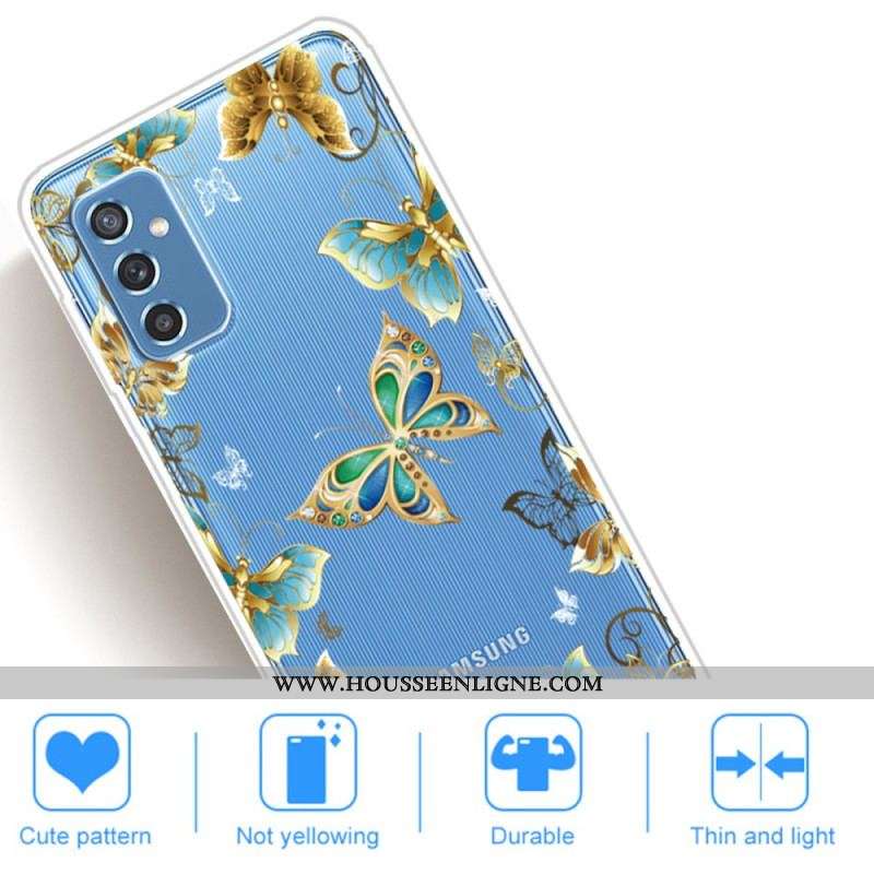 Coque Samsung Galaxy M52 5G Chaine de Papillons