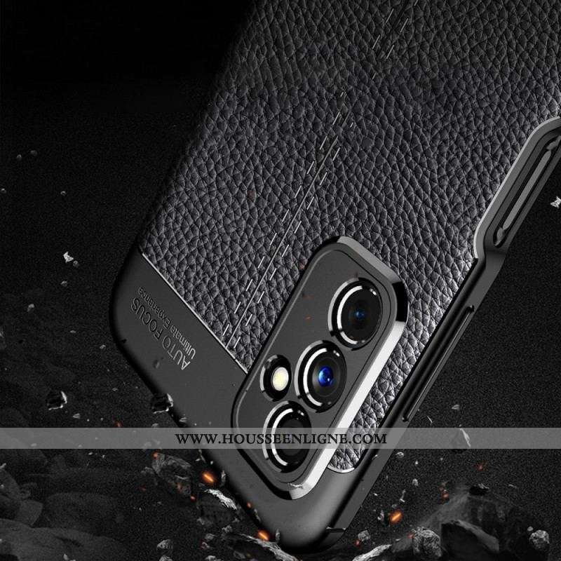 Coque Samsung Galaxy M52 5G Effet Cuir Litchi Double Line