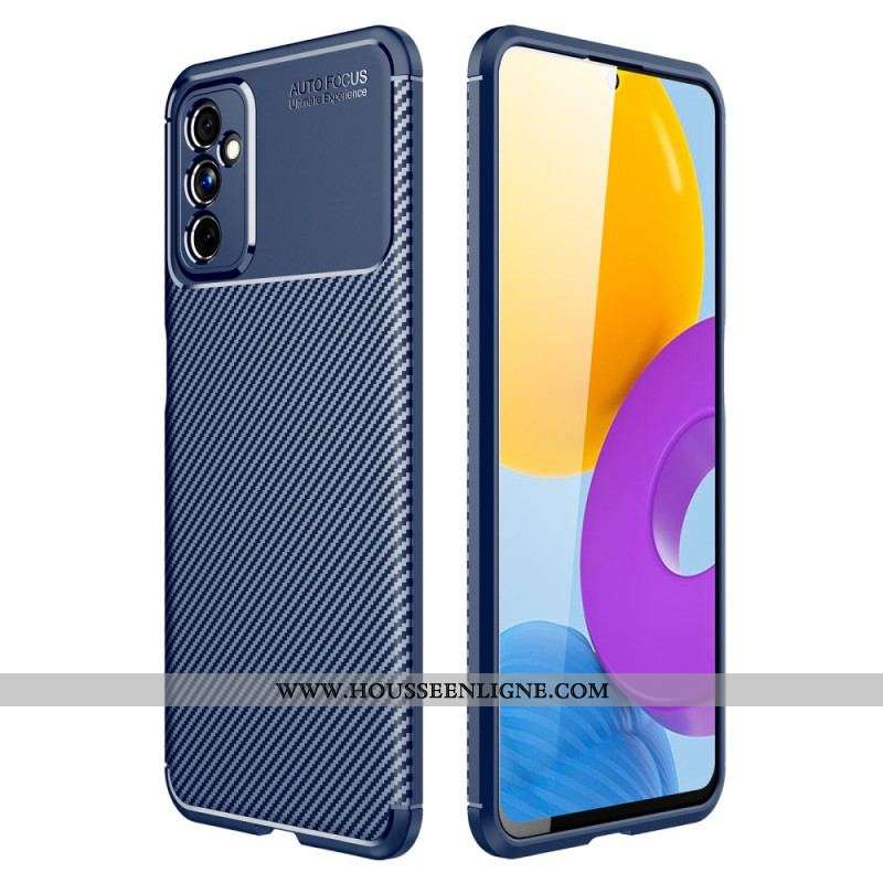 Coque Samsung Galaxy M52 5G Flexible Texture Fibre Carbone