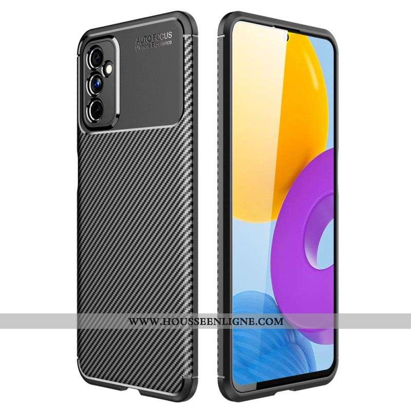 Coque Samsung Galaxy M52 5G Flexible Texture Fibre Carbone
