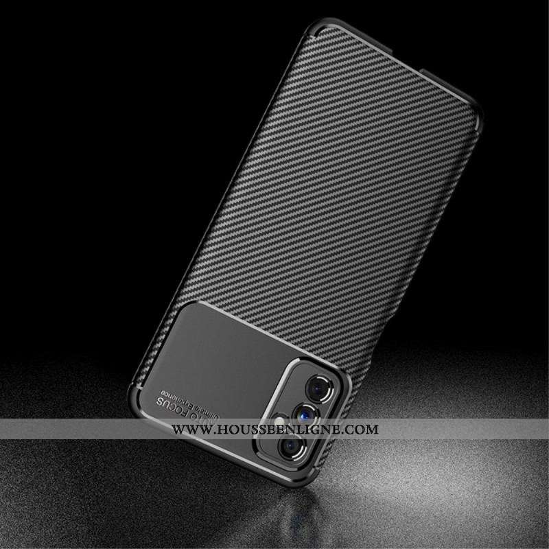 Coque Samsung Galaxy M52 5G Flexible Texture Fibre Carbone